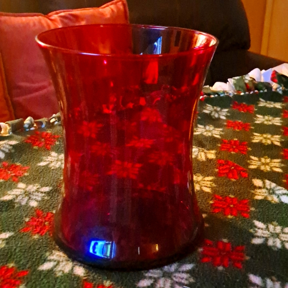 Red vase